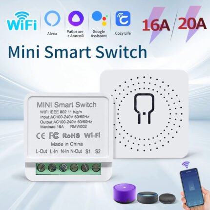 Mini WiFi Smart Switch 20A/16A | Alexa Google Home